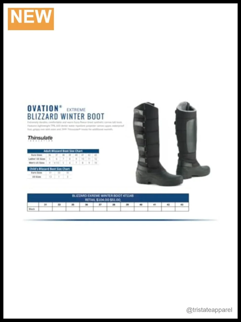 Insulated Fleece-Lined Winter Equestrian Boots Waterproof